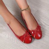 Chic Bowknot Adorned Women’s Flats - Effortless Slip-On, Versatile Solid Color, Lightweight Comfort for Everyday Elegance